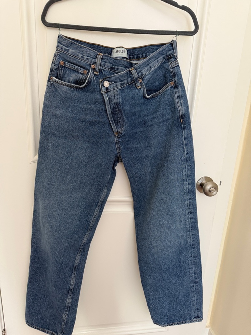 Agolde vintage-inspired high-rise straight leg jeans - blue